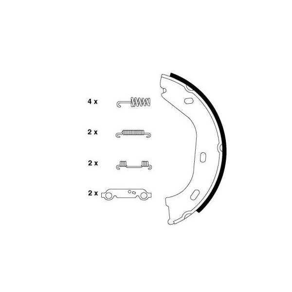 Pagid Brakes Parking Brake Shoe Set, 355050001 355050001 - main